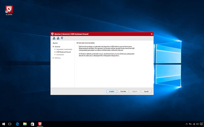 G DATA Antivirus: Keyboard Guard